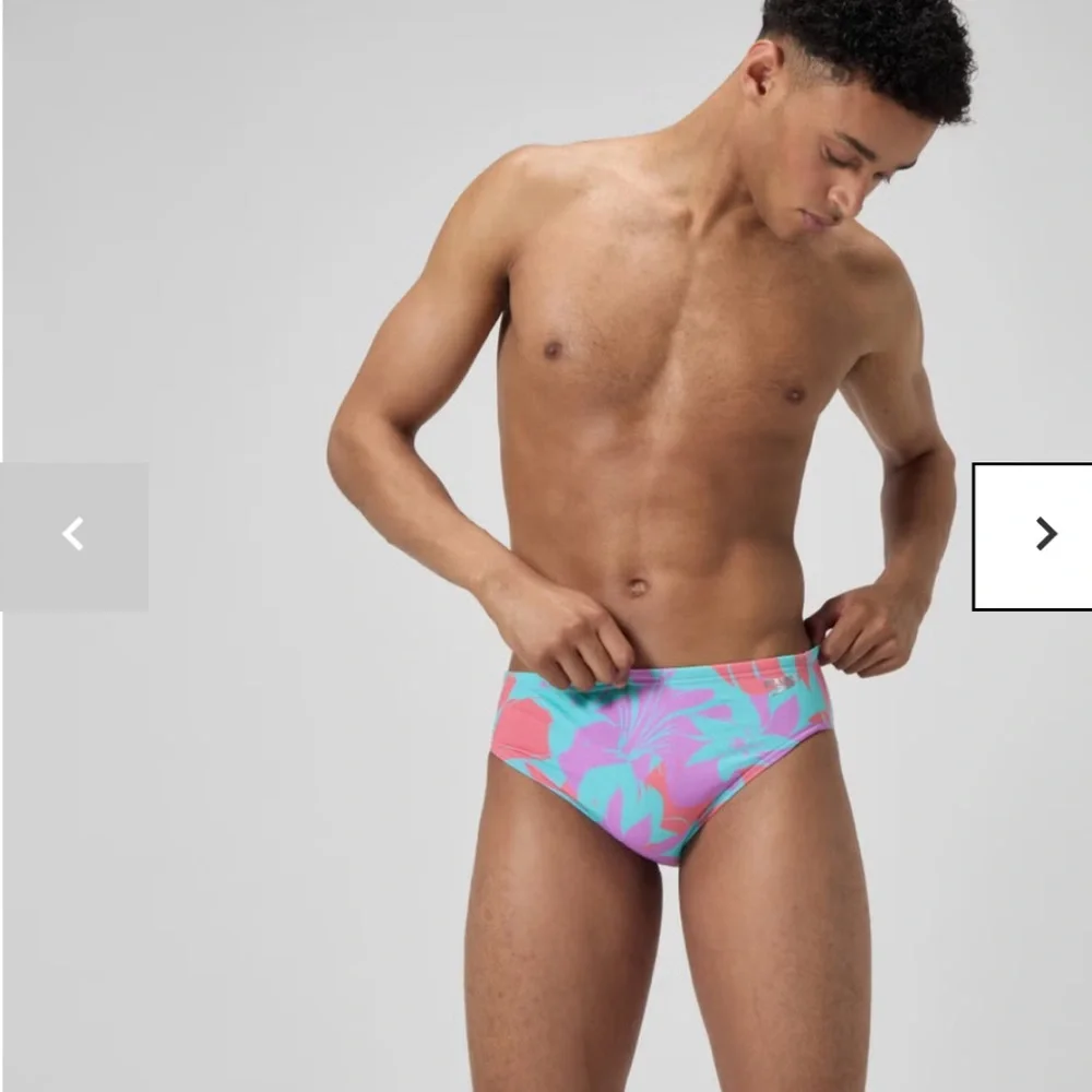 NWT SPEEDO Men's Printed One Brief Purple